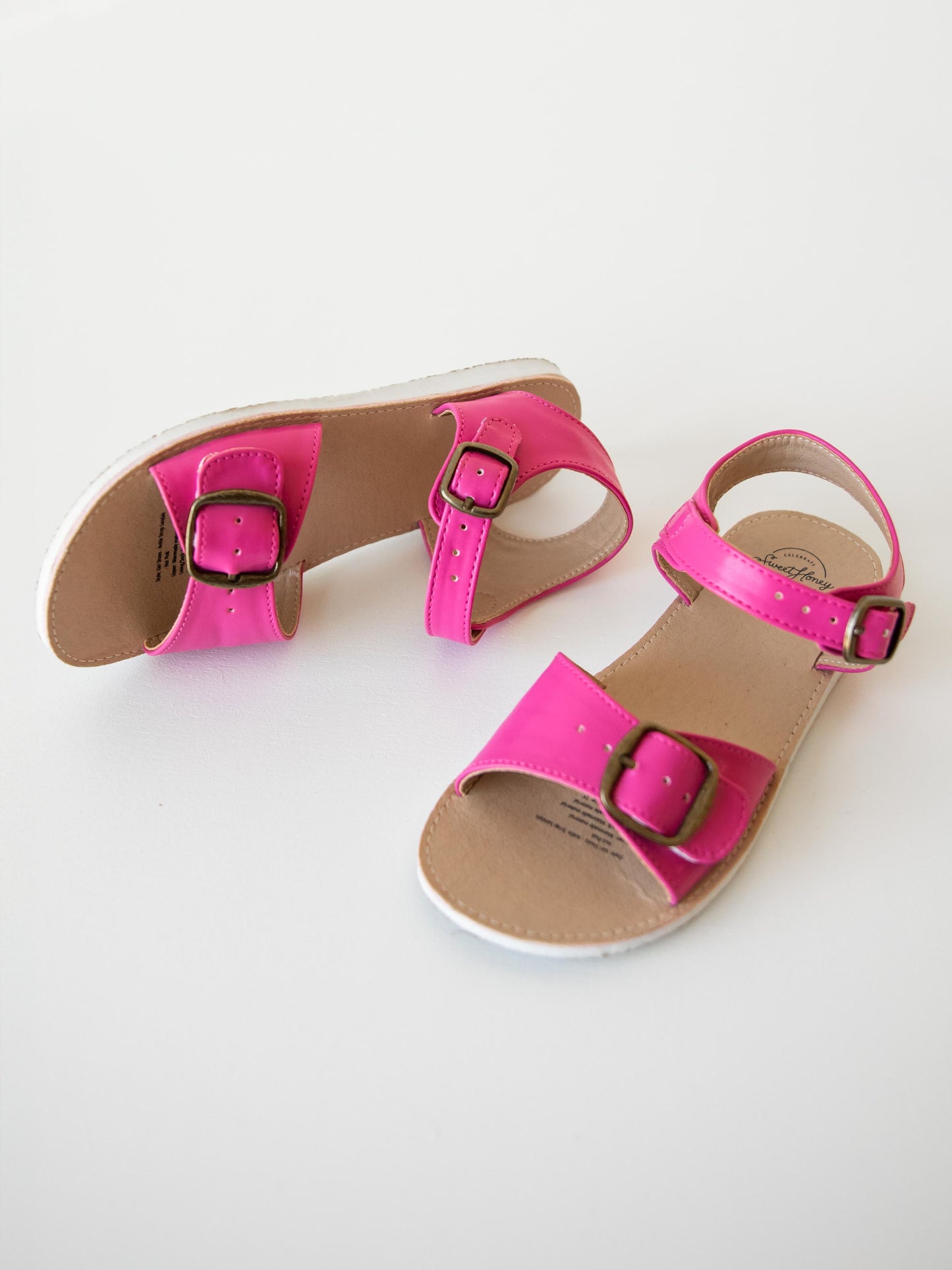 Ankle Strap Sandals - Hot Pink