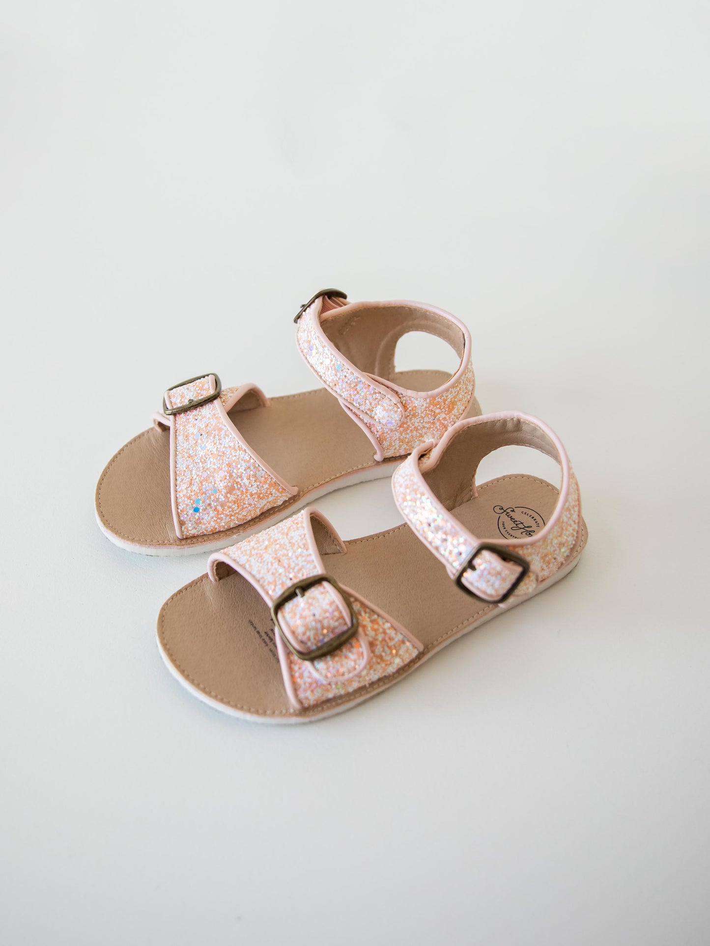 Ankle Strap Sandals - Champagne Sparkle