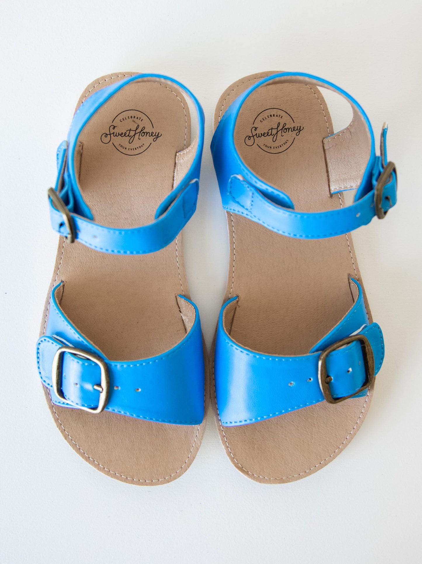 Ankle Strap Sandals - Blue