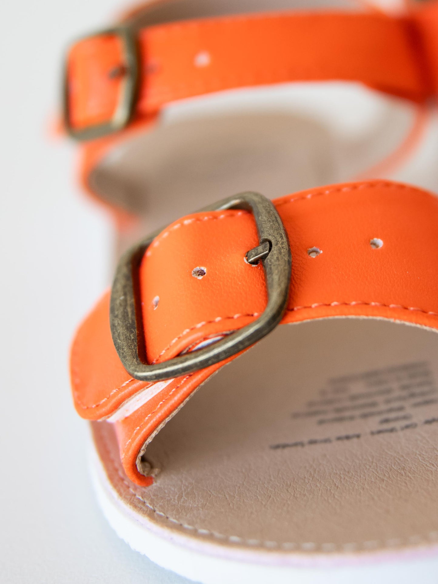 Ankle Strap Sandals - Orange