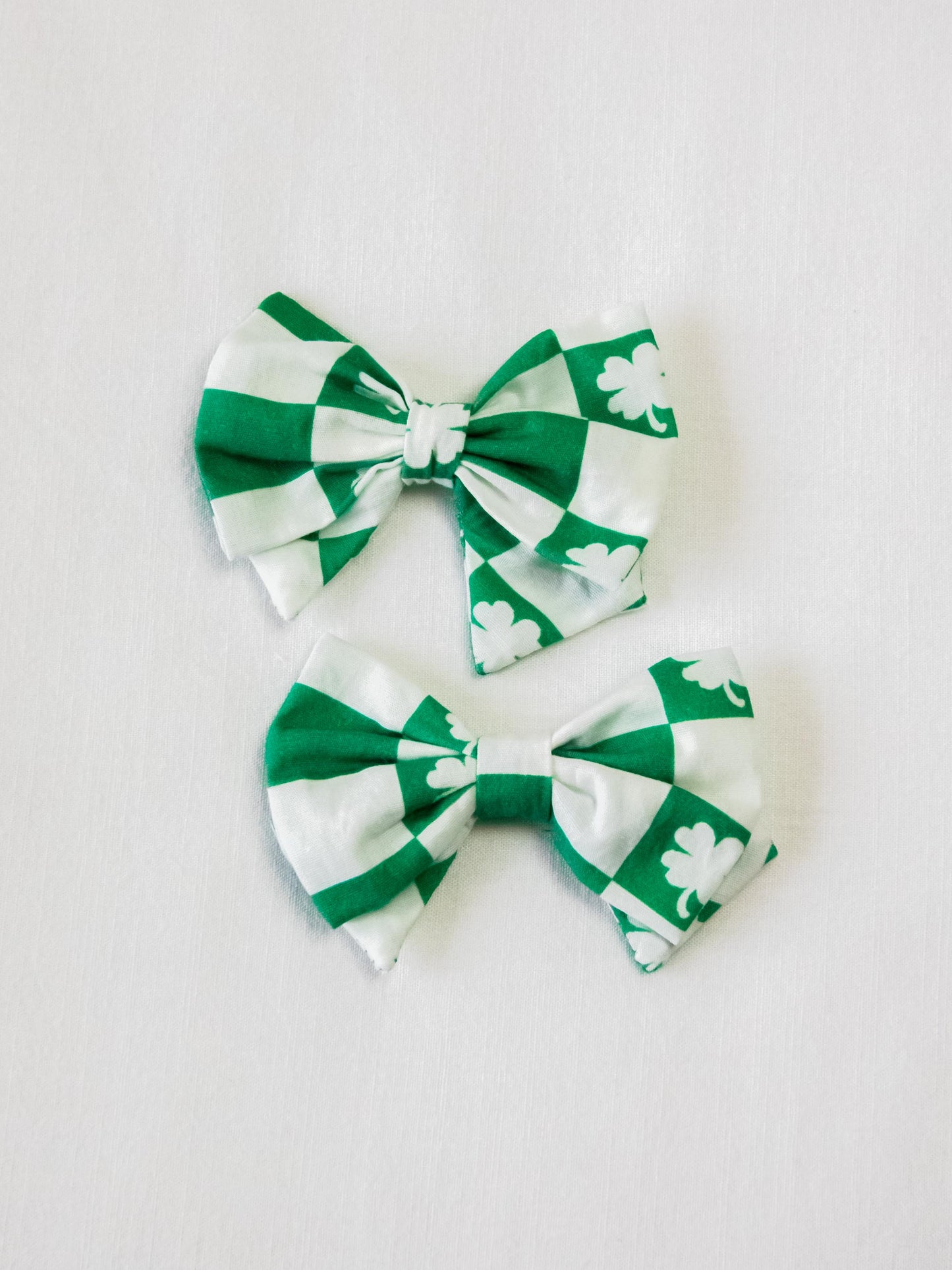 Bow Set Duo - Shamrock Check