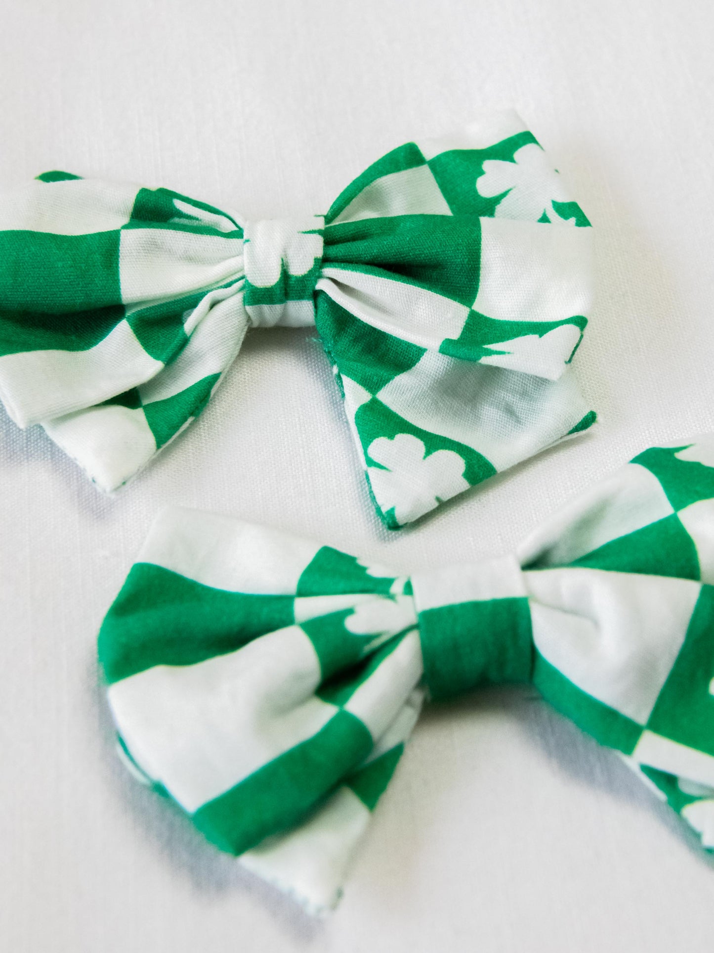 Bow Set Duo - Shamrock Check