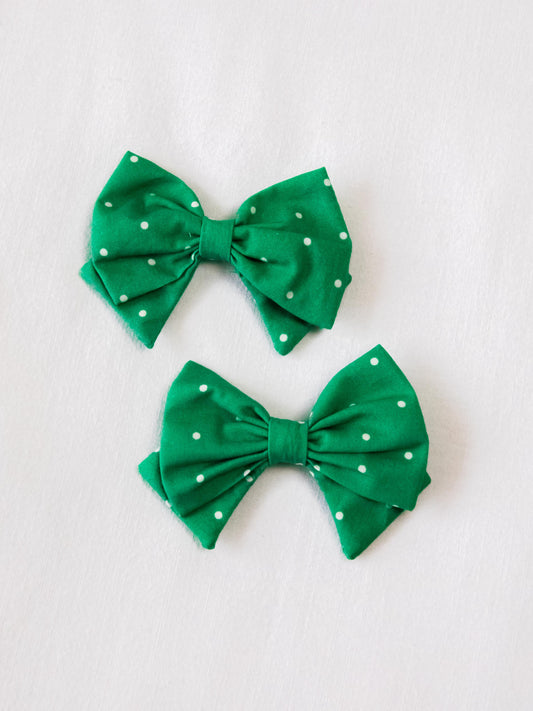 Bow Set Duo - Shamrock Dot