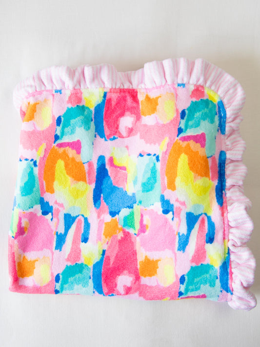 Ruffled Towel - Rainbow Splash