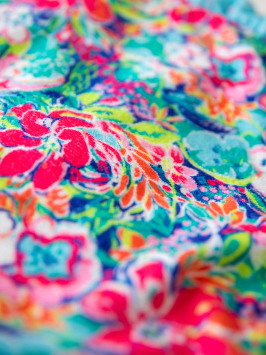 Ruffled Towel - Hawaiian Blooms