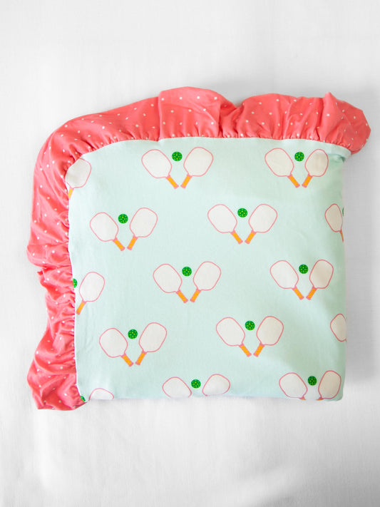 Dreamer Ruffled Blanket - Pickleball