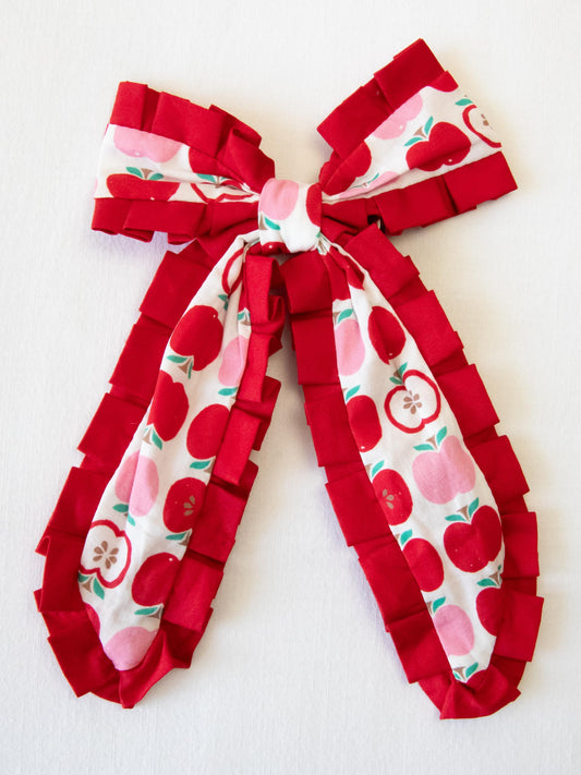 Small Long Tail Bow - All the Apples