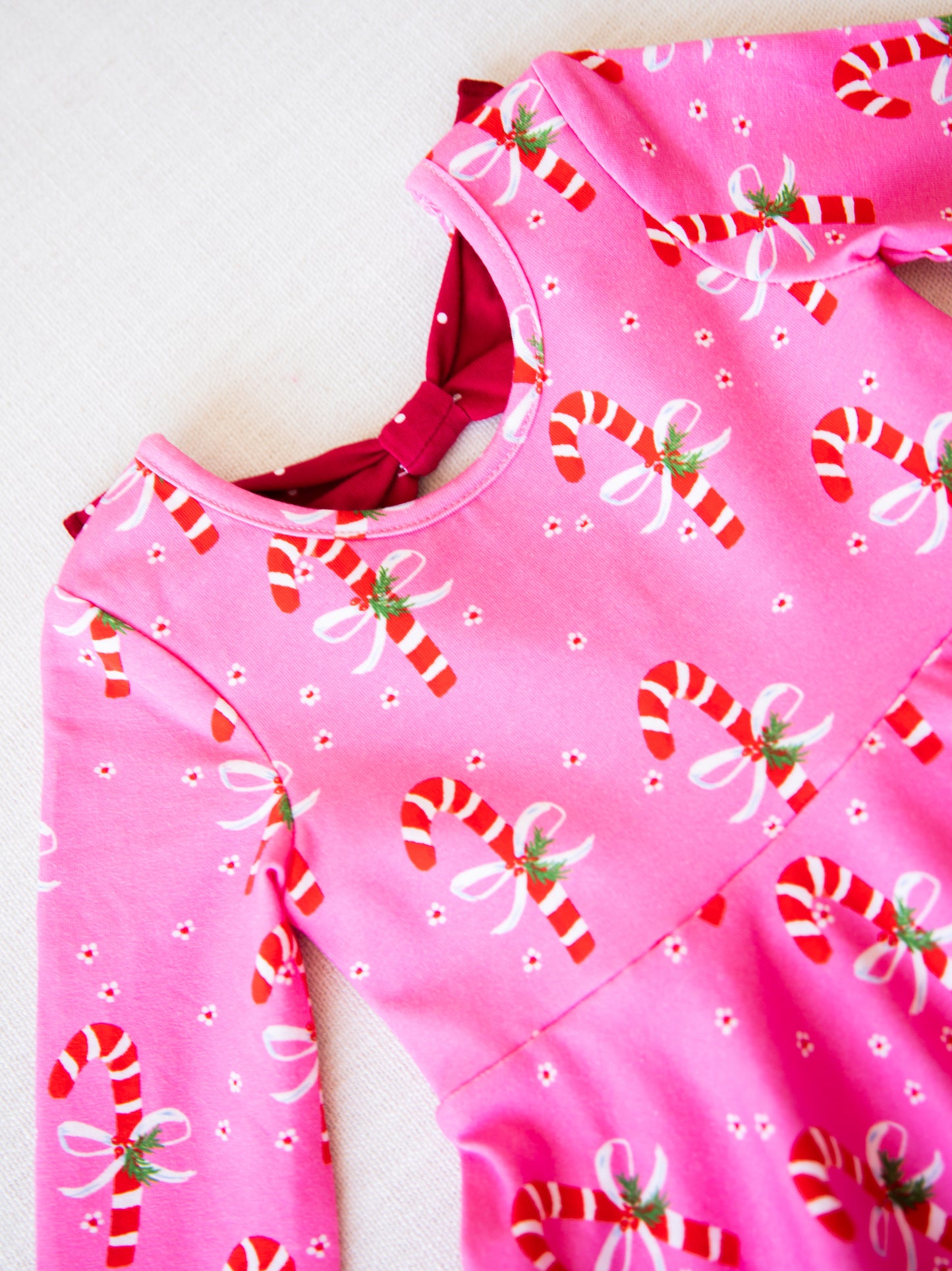 Flair Dress - Candy Cane Bubblegum