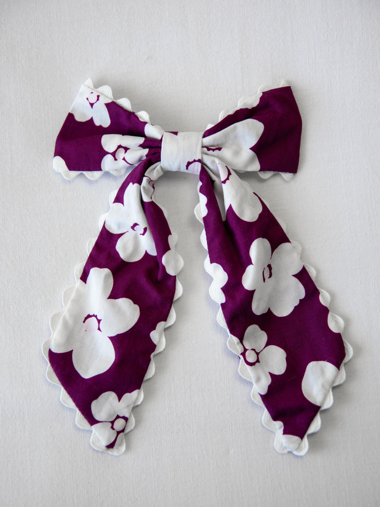 Small Long Tail Bow - Sugar Plum Floral