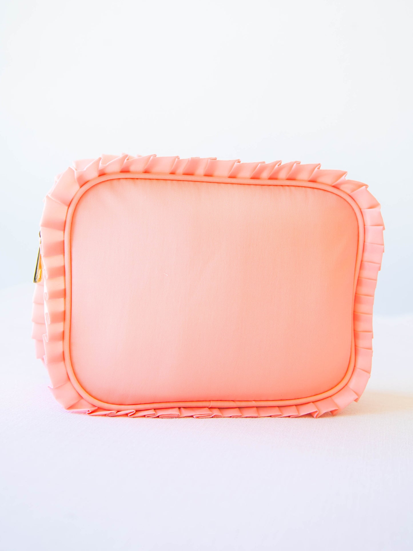 Ruffled Cosmetic Bag - Pretty in Peach