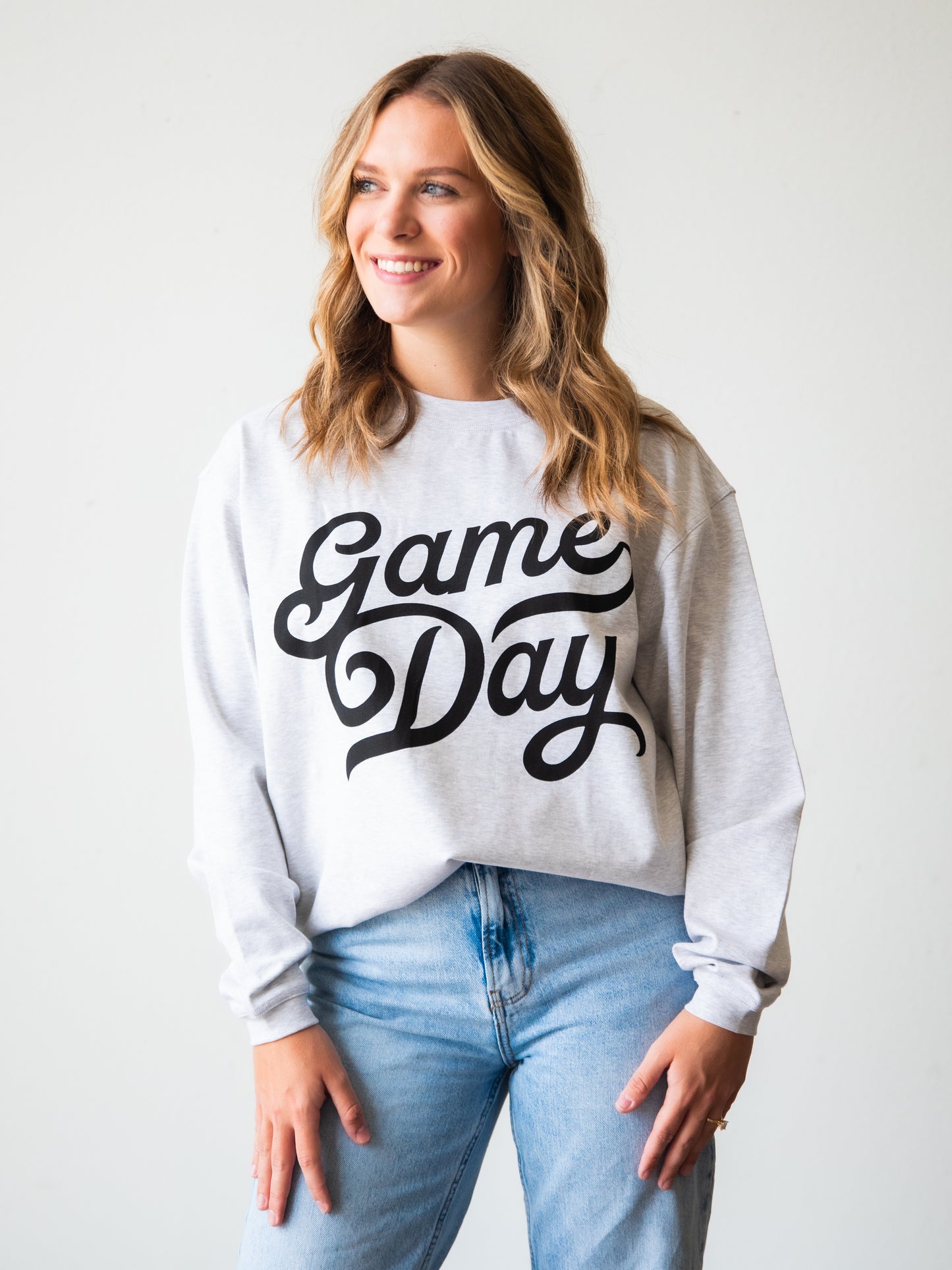 Women's Oversized Warm Knit Sweatshirt - Game Day Gray