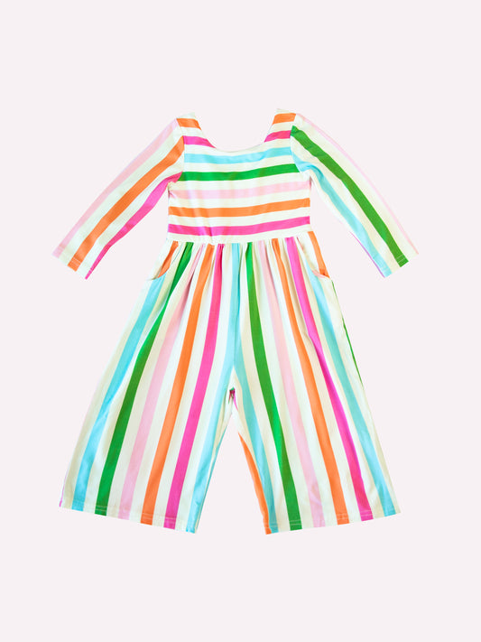 Leggy Romper - Cheery Stripes