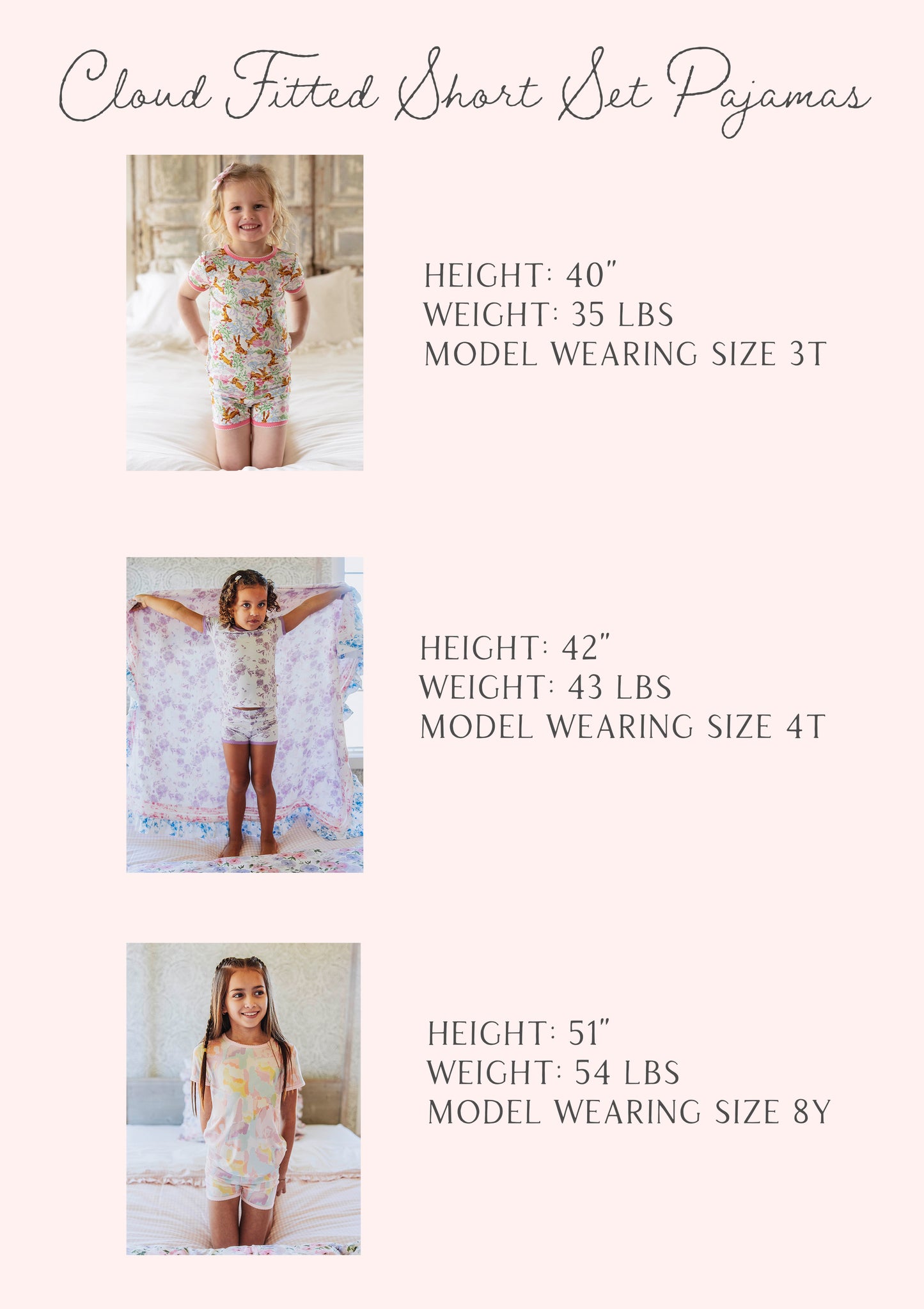 Cloud Fitted Short Set Pajamas - Bunny Blooms