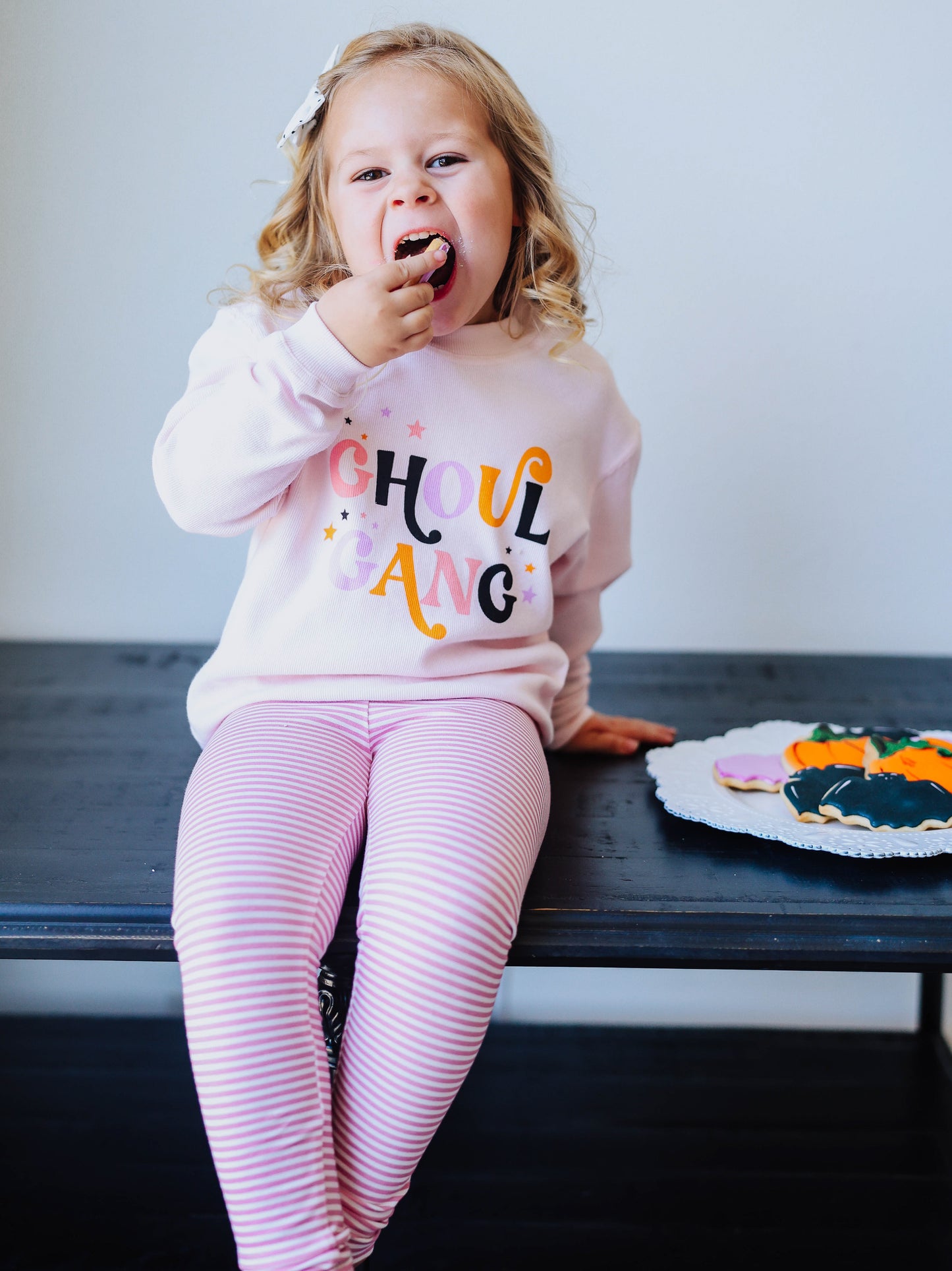 Ribbed Sweatshirt - Blush Blossom G.G.