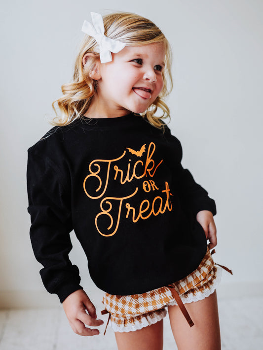Warm Knit Sweatshirt - Trick or Treat Midnight