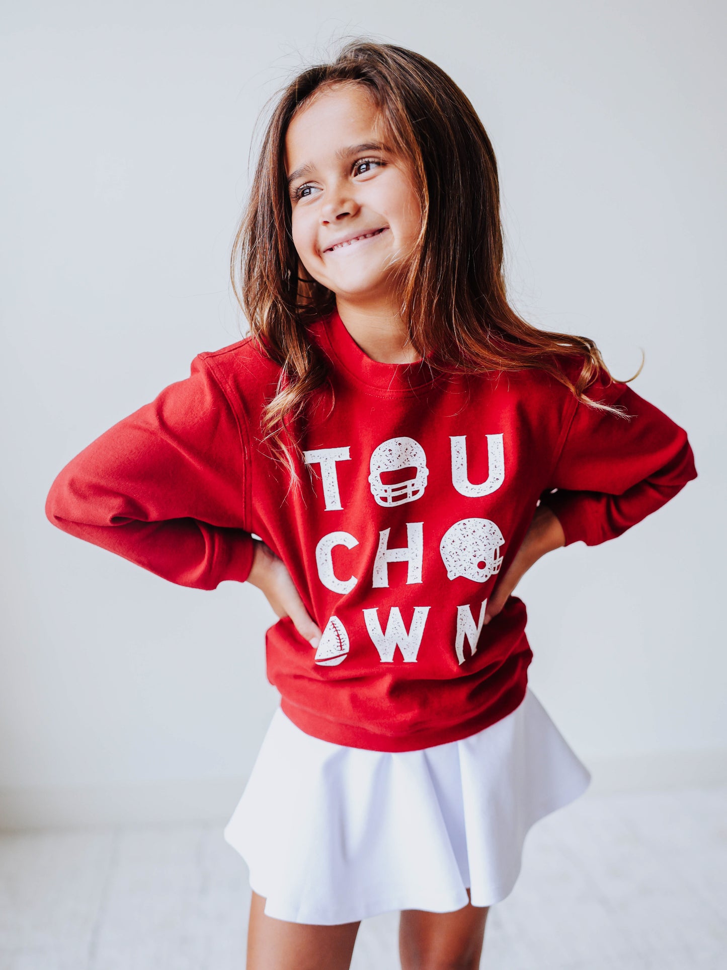 Warm Knit Sweatshirt - Touchdown Crimson