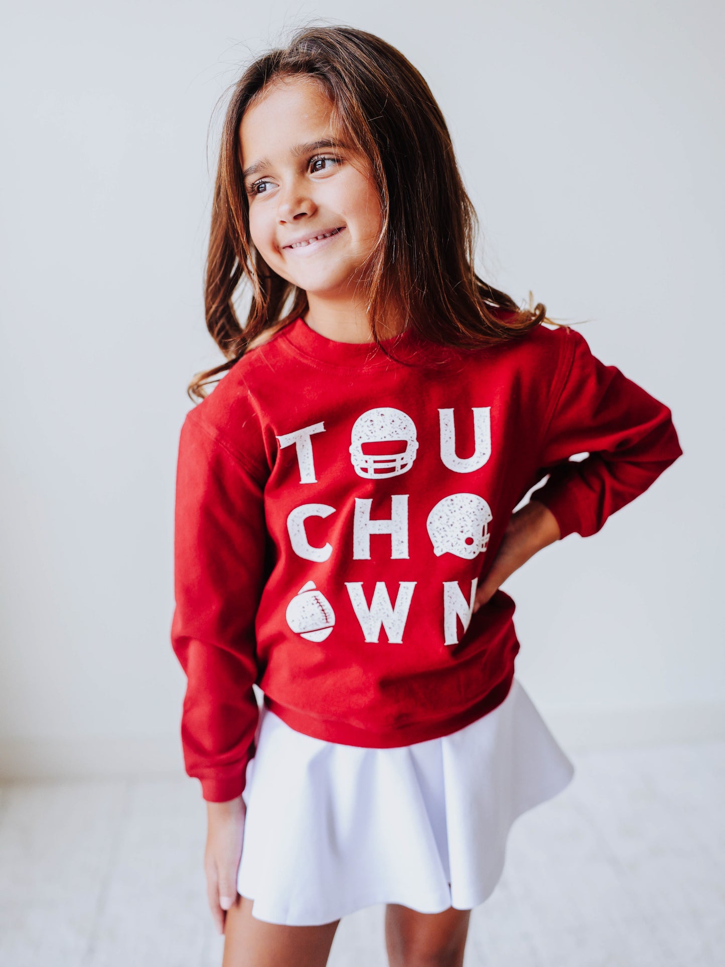 Warm Knit Sweatshirt - Touchdown Crimson