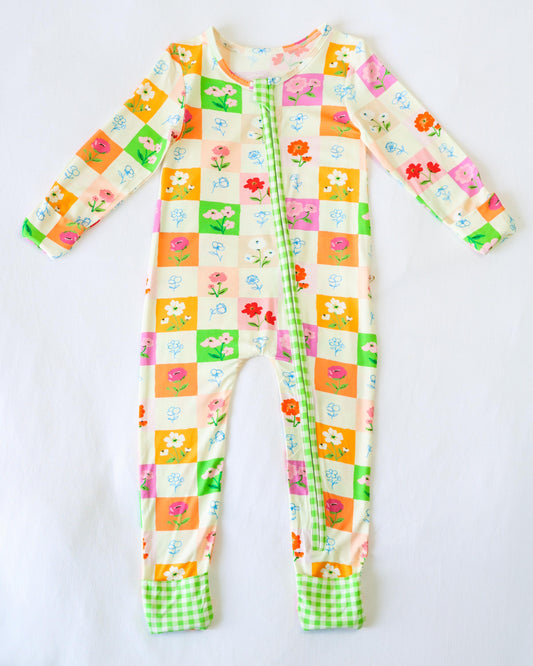 Cloud Layette - Checkered Blooms