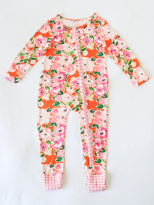 Cloud Layette - Glowing Pink Flowers