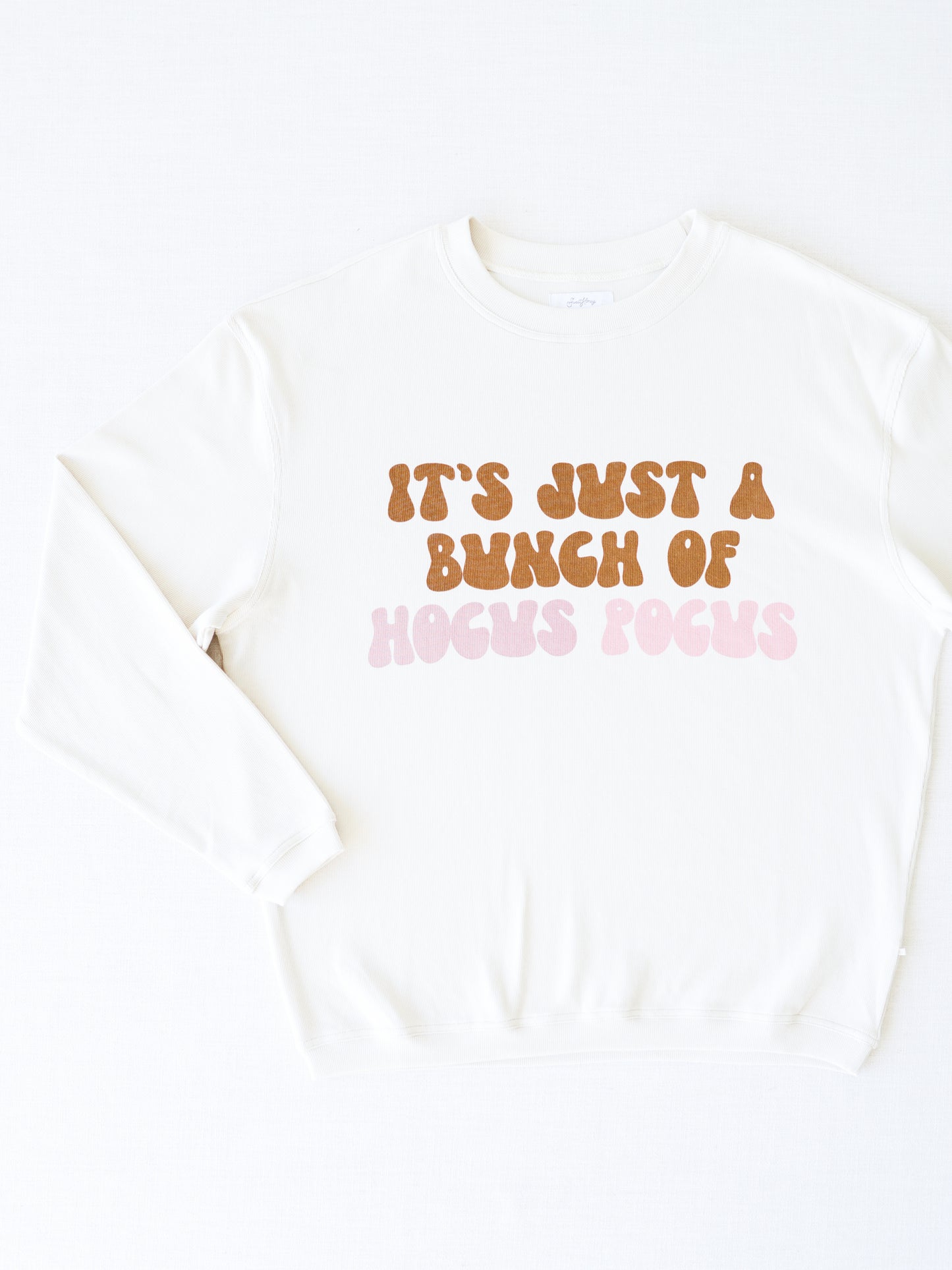 Women’s Oversized Ribbed Sweatshirt - Bunch of Hocus Pocus