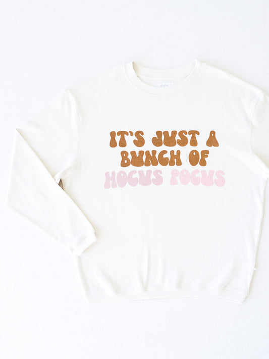 Women’s Oversized Ribbed Sweatshirt - Bunch of Hocus Pocus