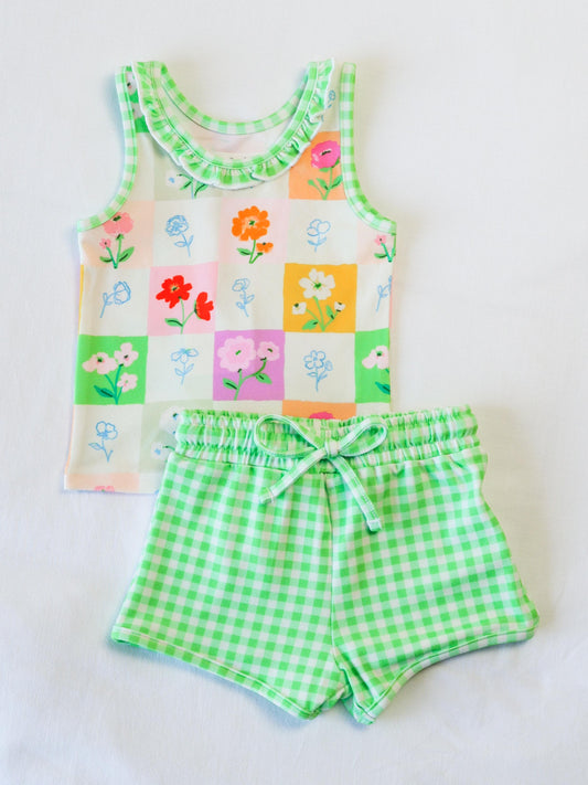 Tank Play Set - Checkered Blooms