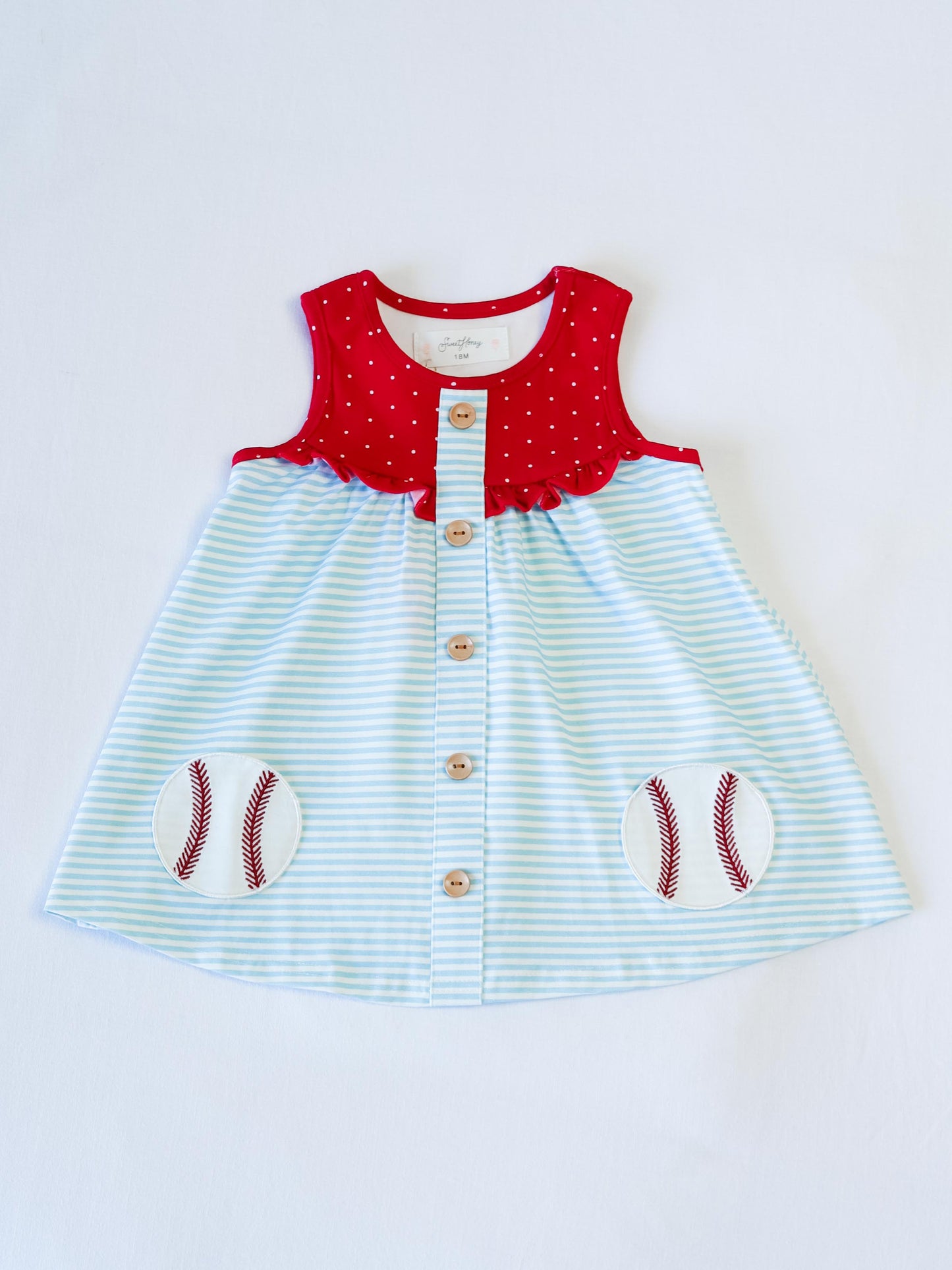 Out to Play Set - Baseball Light Blue Stripes