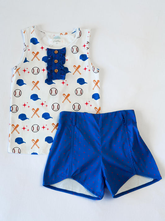 Playsuit Set - Baseball Sparkle