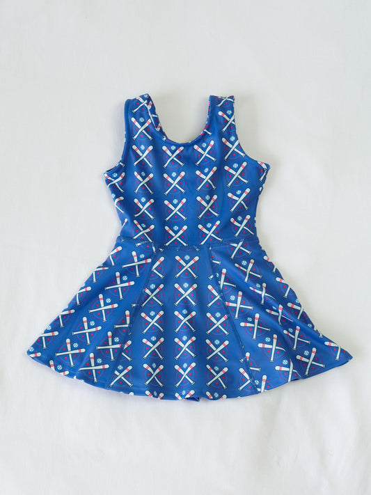 Tennis Dress - Baseball Bats Navy