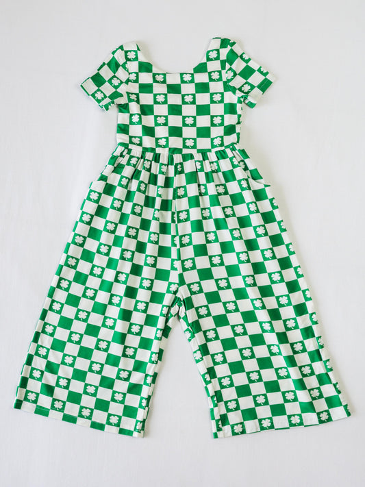 Leggy Romper - Shamrock Check