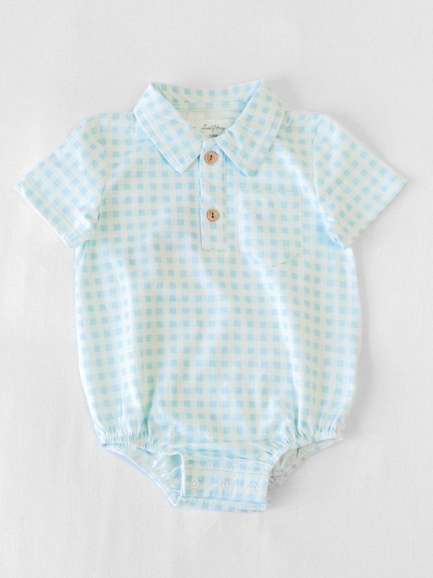 Polo Shirt - Bunny Blue Check