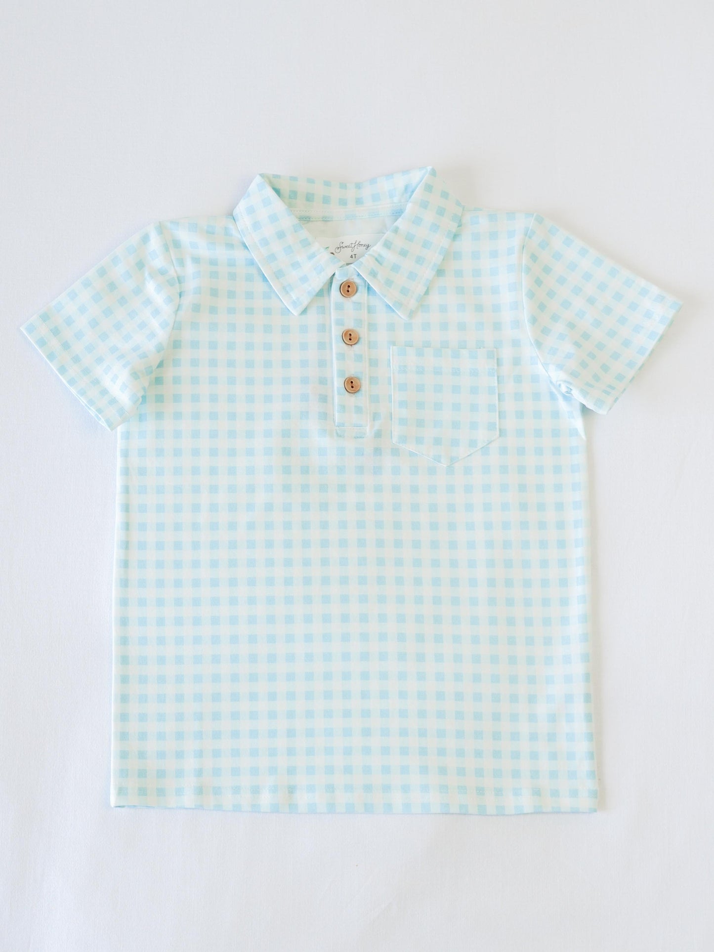 Polo Shirt - Bunny Blue Check