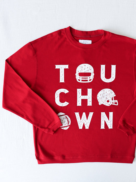 Women's Warm Knit Sweatshirt - Touchdown Crimson