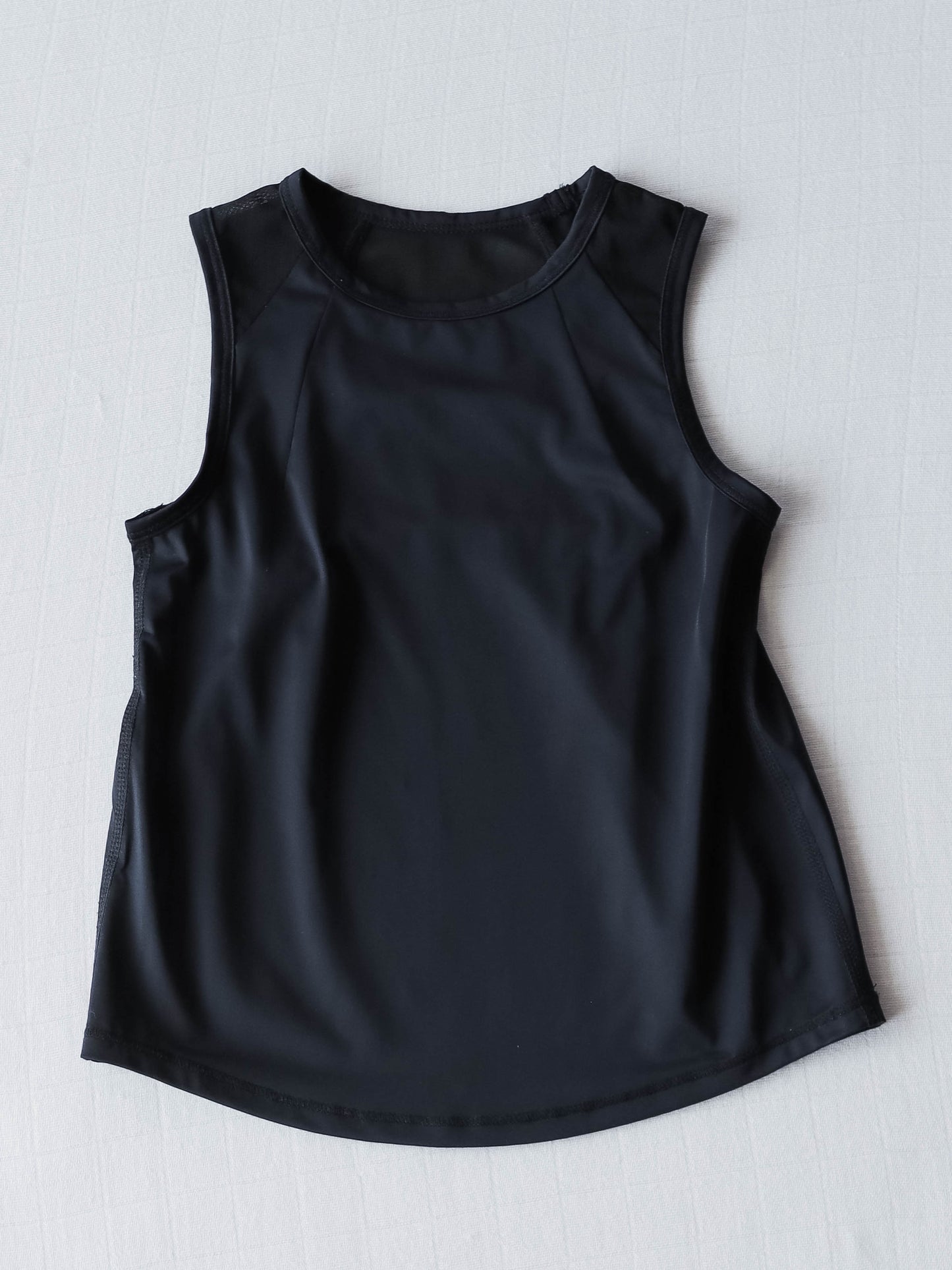 Pleated Tank Top - Black