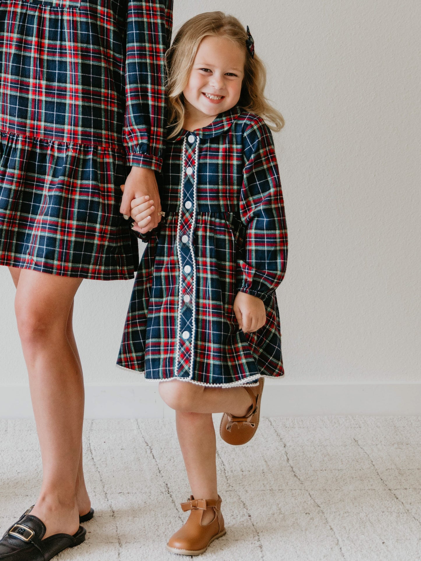 Goldie Dress - Navy Midnight Plaid