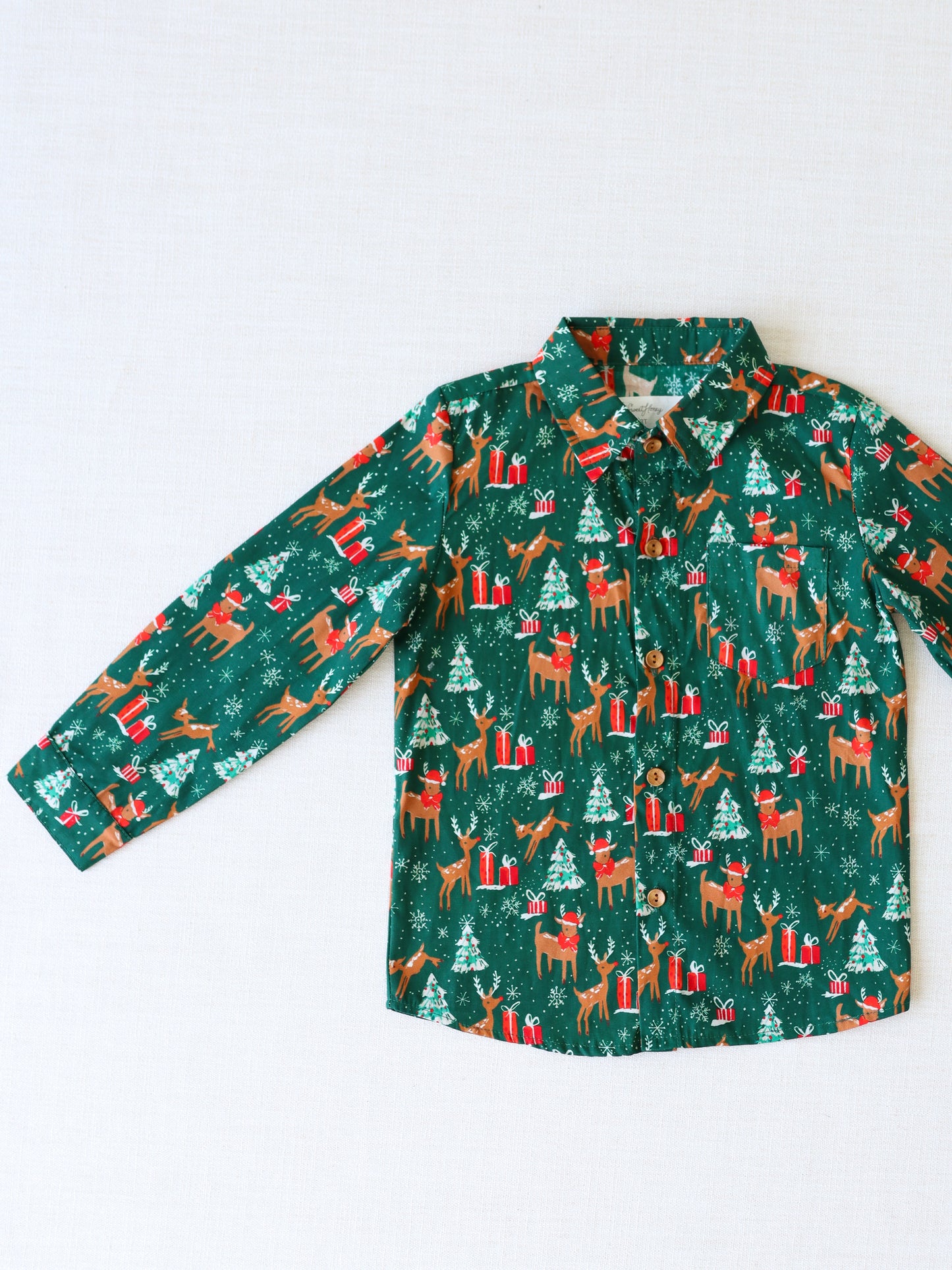 Boy's Button Up Shirt - Mystic Forest