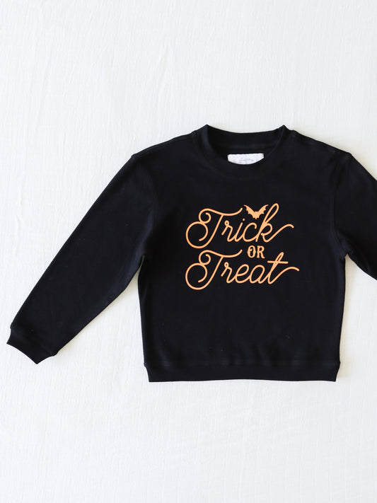 Warm Knit Sweatshirt - Trick or Treat Midnight