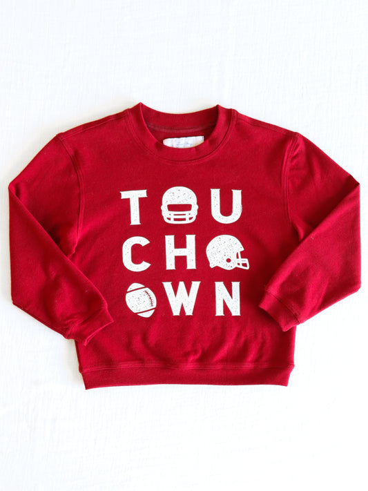 Warm Knit Sweatshirt - Touchdown Crimson