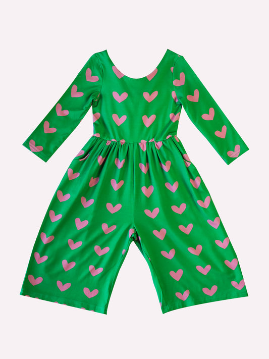 Leggy Romper - Heartbreaker in Green