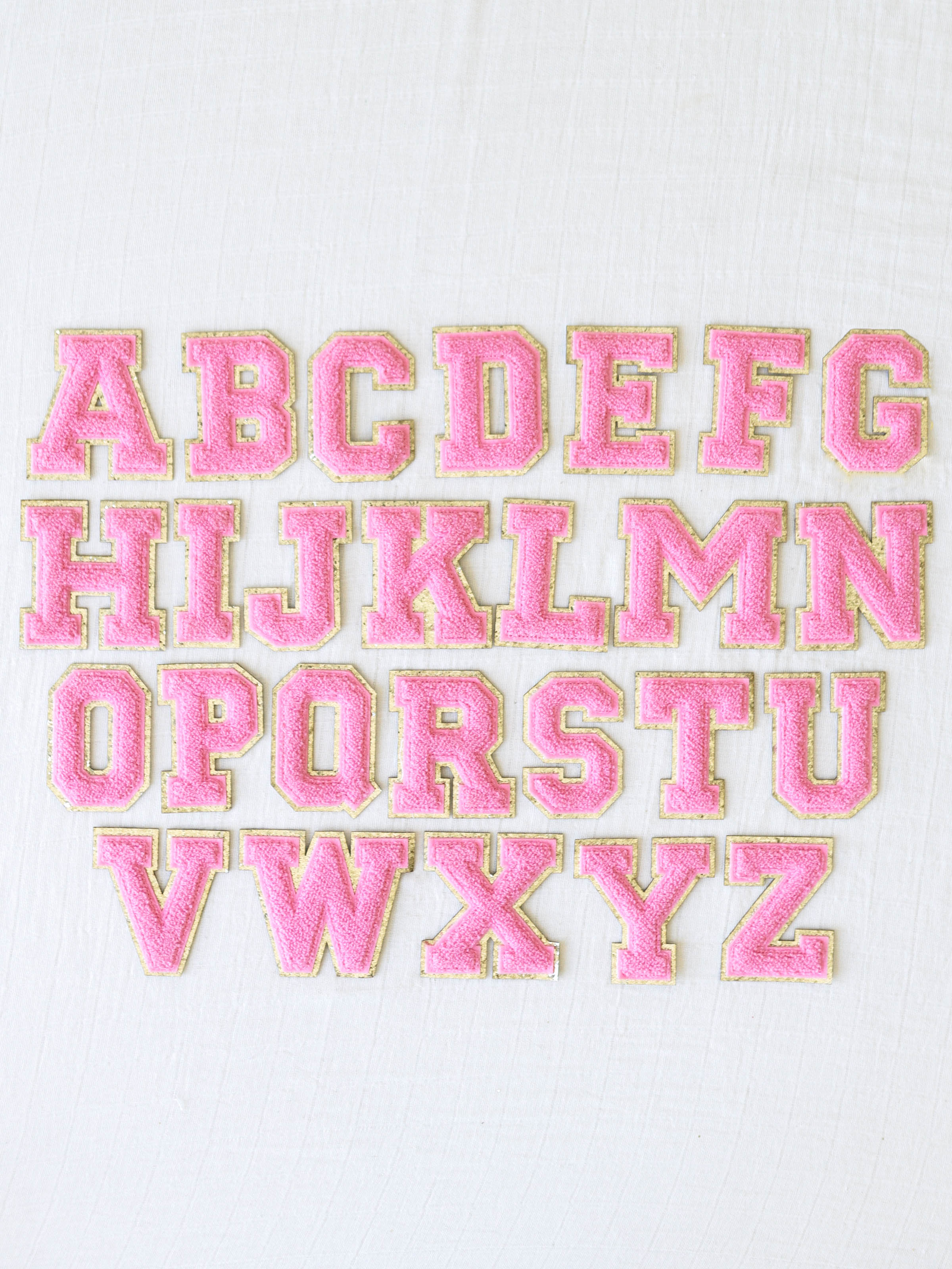 Letter Patch - Azelea Pink - SweetHoney Clothing