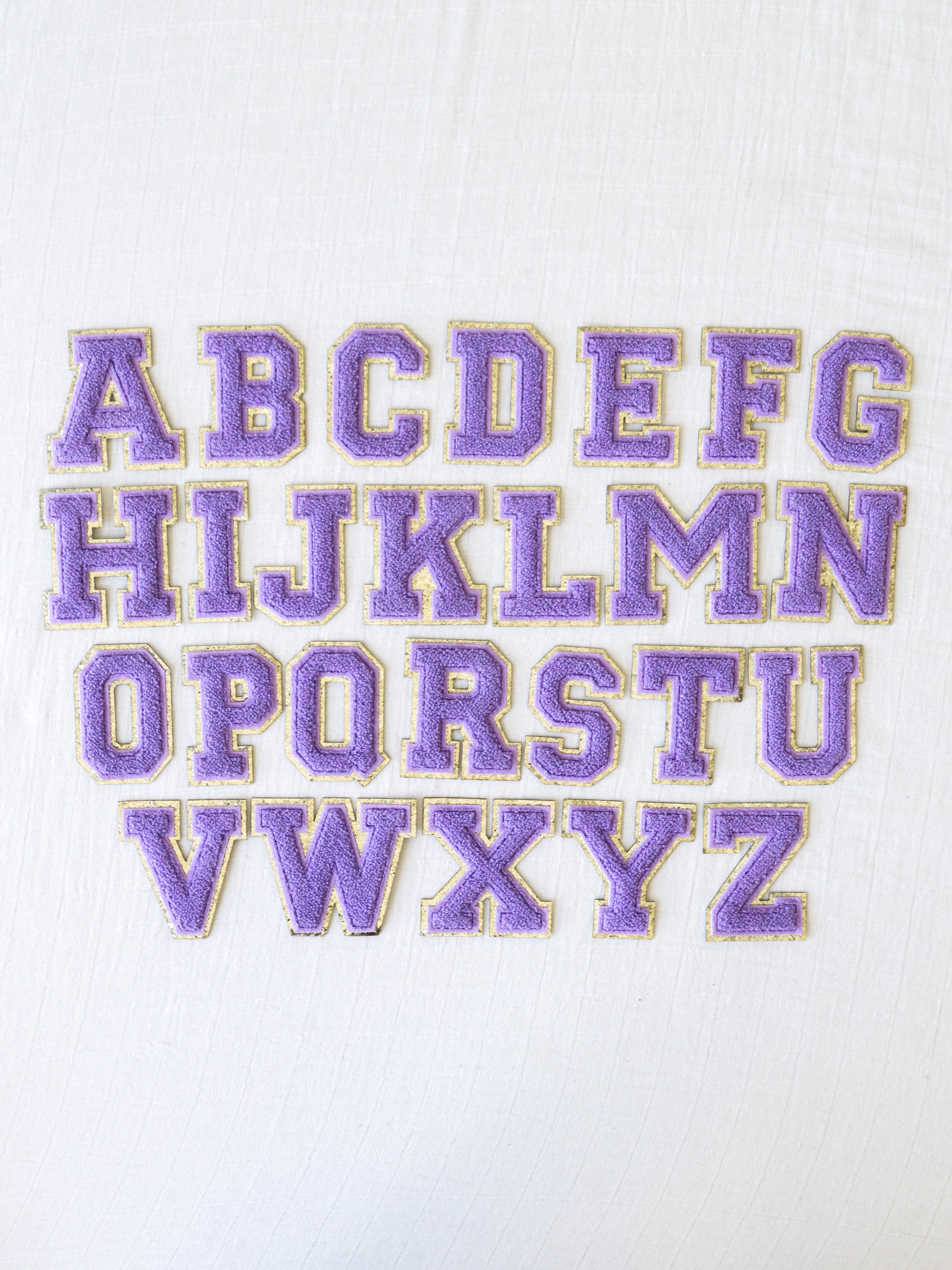 Letter Patch - Sweet Pea Purple - SweetHoney Clothing