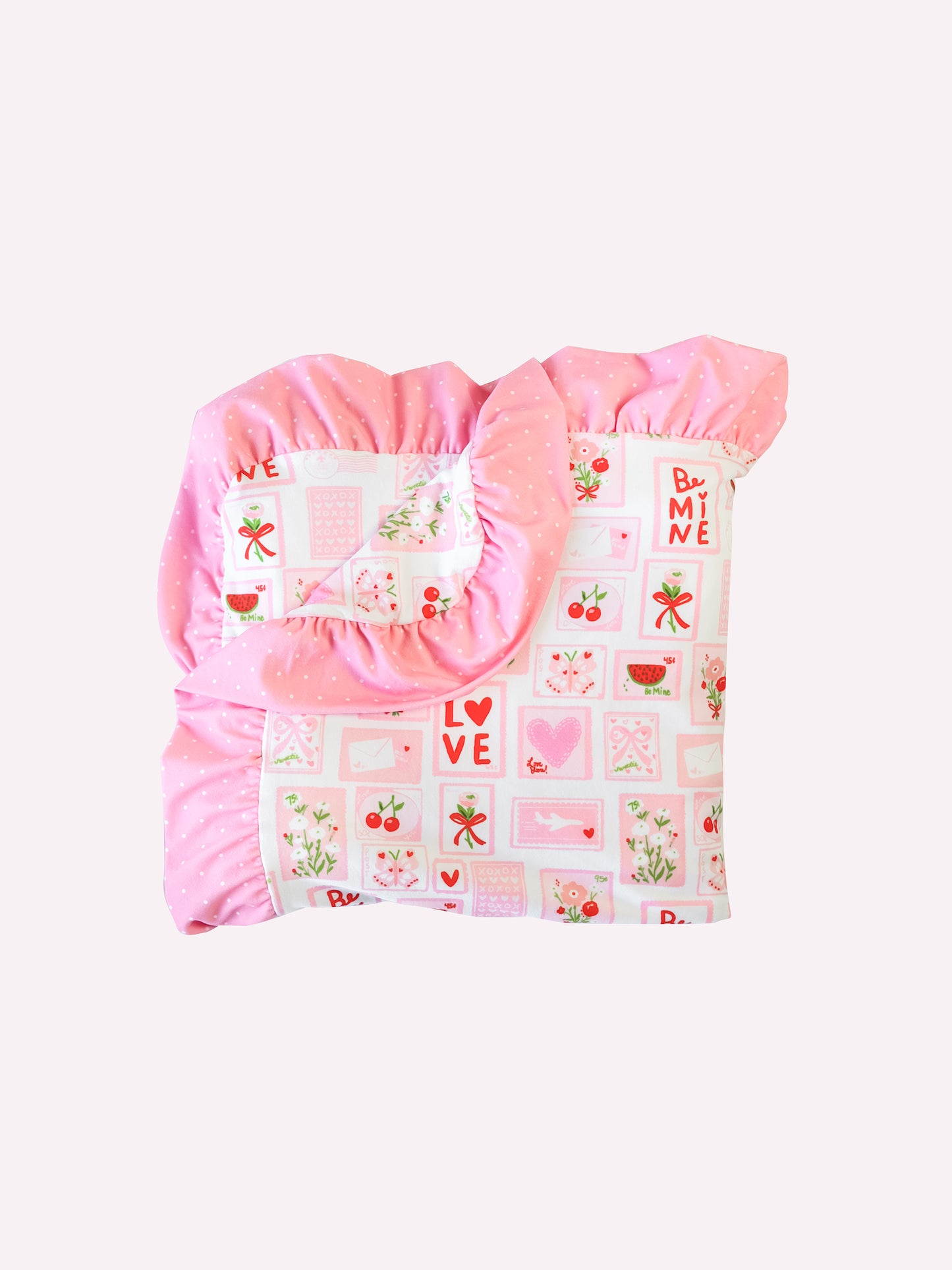 Dreamer Ruffled Blanket - Love Stamps