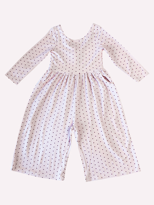 Leggy Romper - Plum Dotty