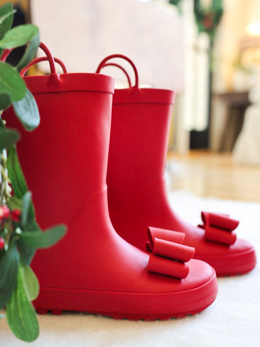 Cheery Rain Boots - Oh So Red