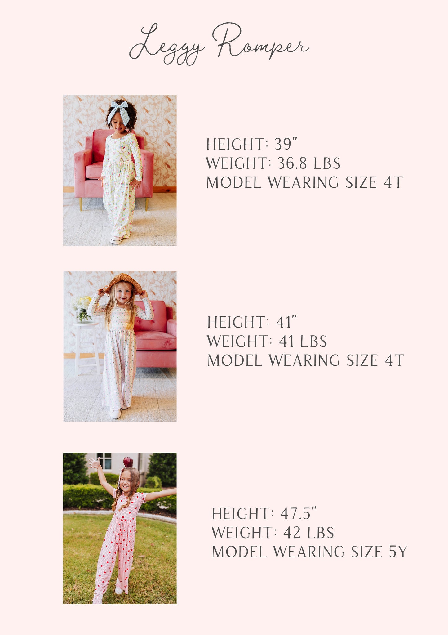 Leggy Romper - Apple Gingham Pink