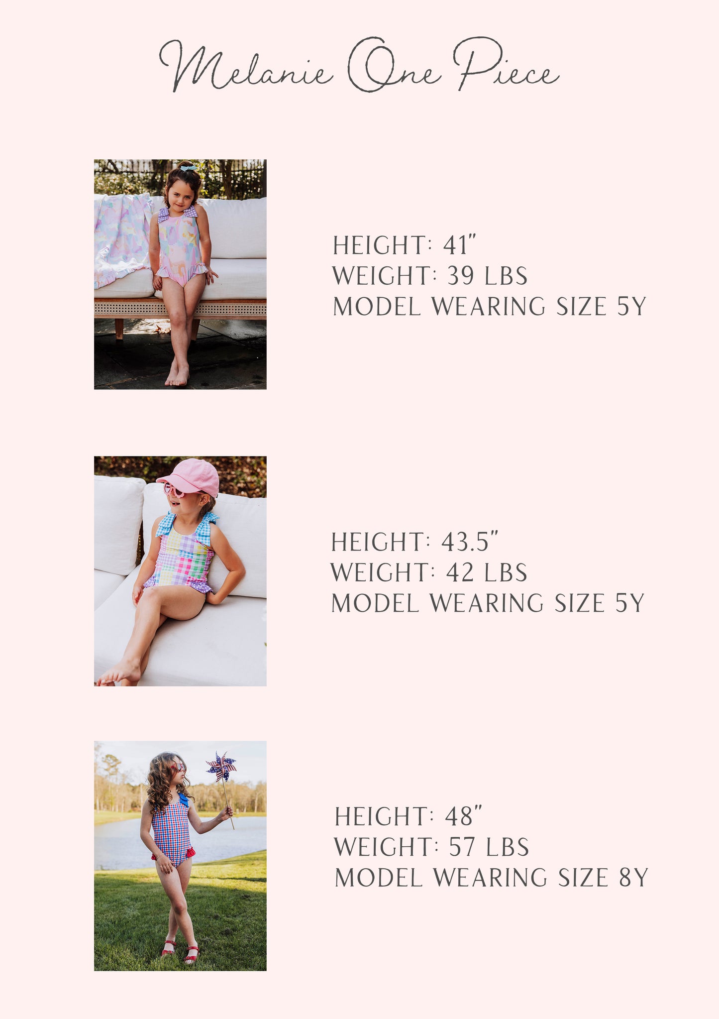 Melanie One Piece - USA Gingham