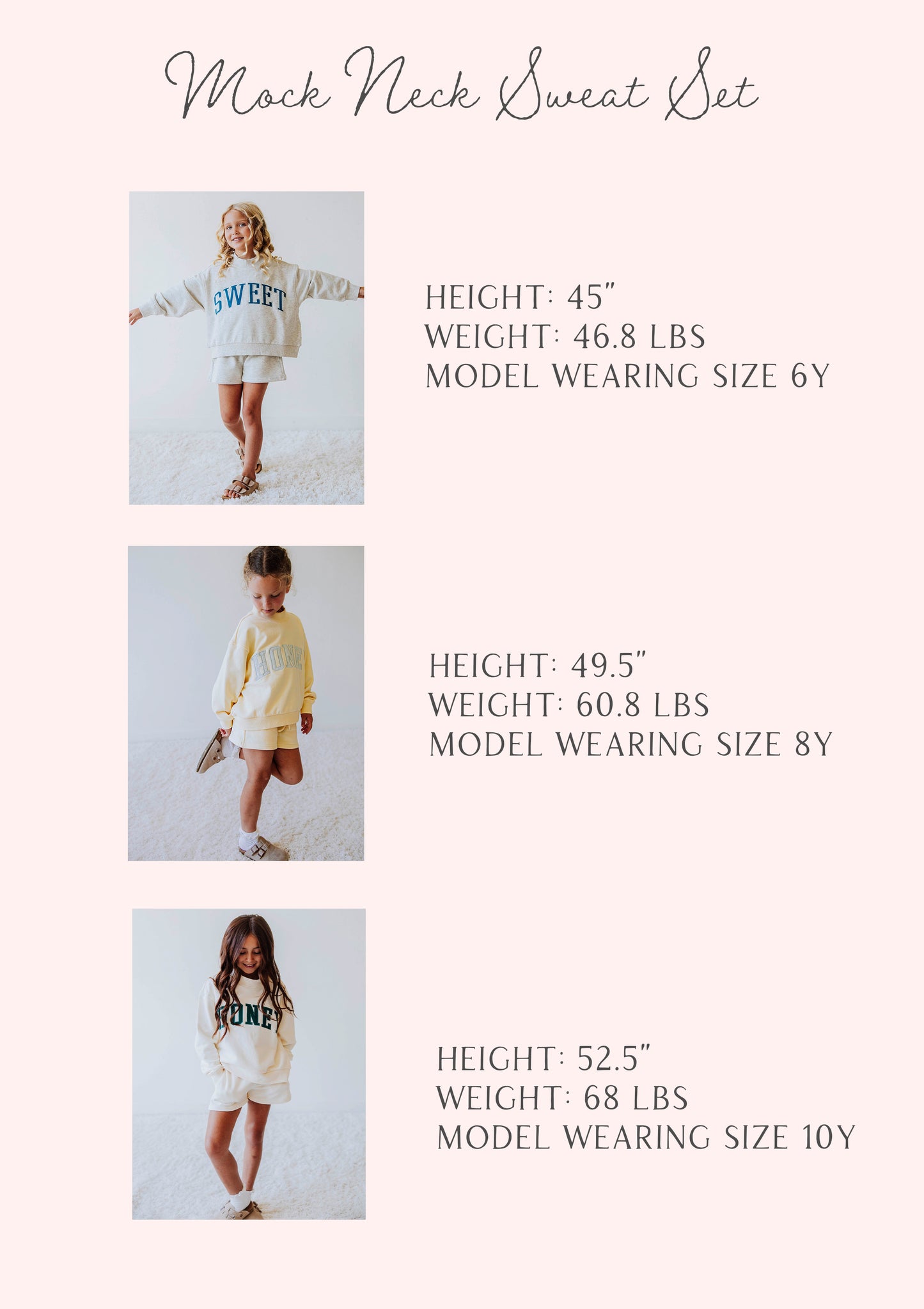 Mock Neck Sweat Set - Honey on Soft Yellow
