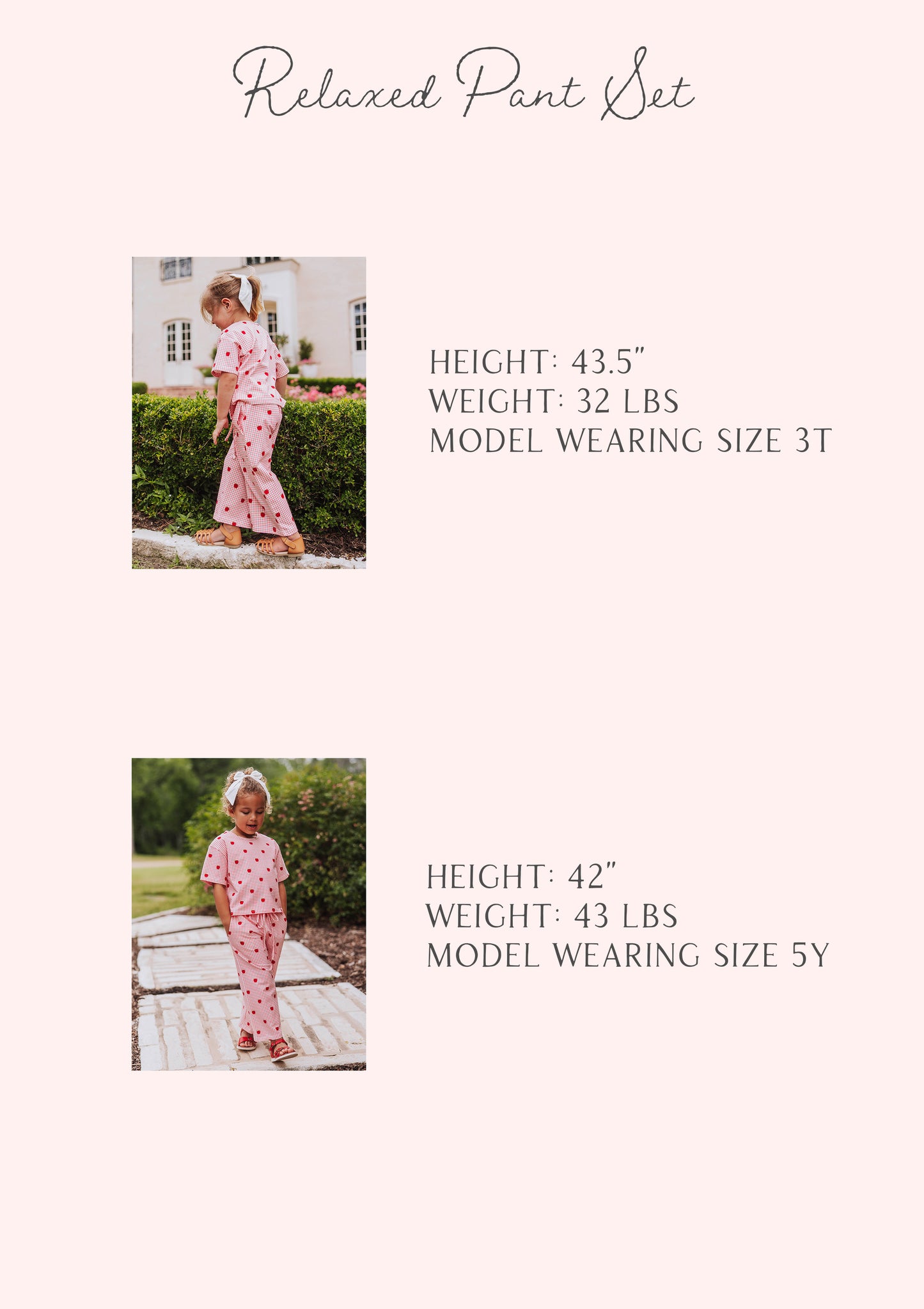 Relaxed Pant Set - Apple Gingham Pink