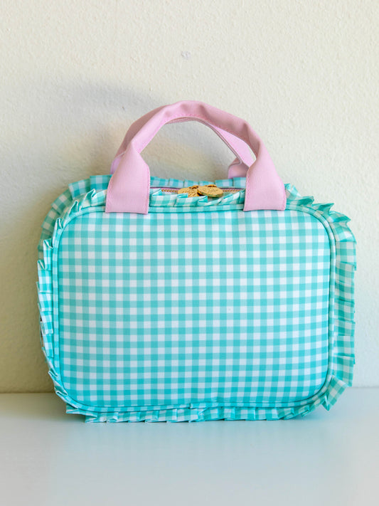 Ruffled Lunch Kit - Mint Gingham