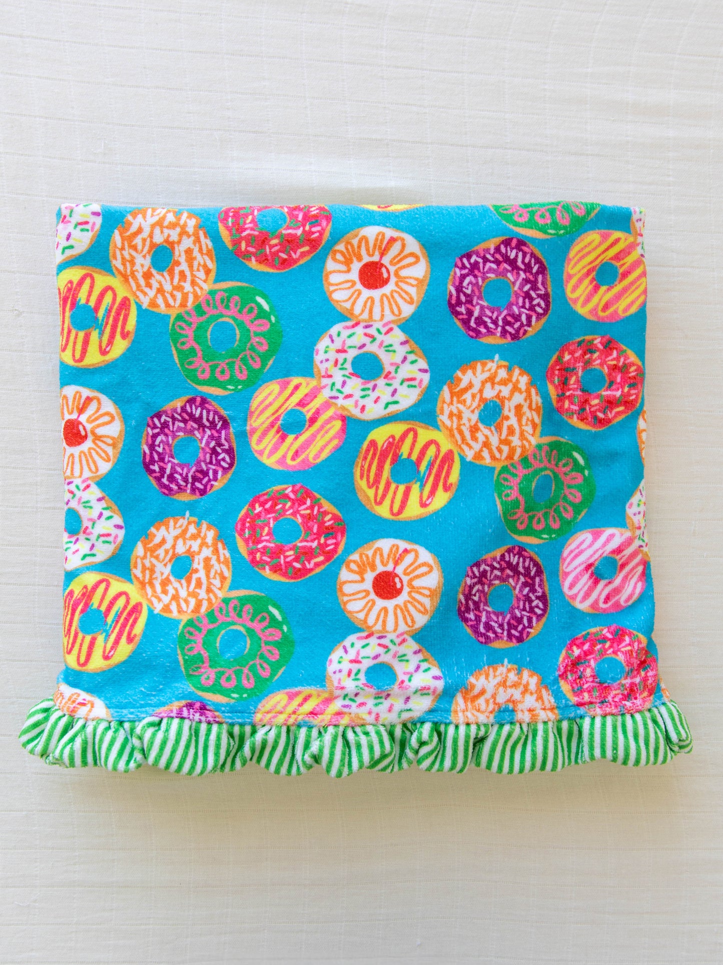 Ruffled Towel - Donuts